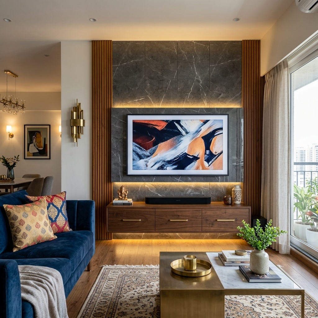 Modern TV Unit Designs for Drawing Halls & Living Rooms in Ranchi
